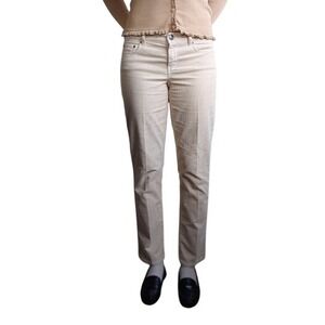 J.Crew Capsule Chic Ivory Cream Mid Rise Cigarette Corduroy Jeans